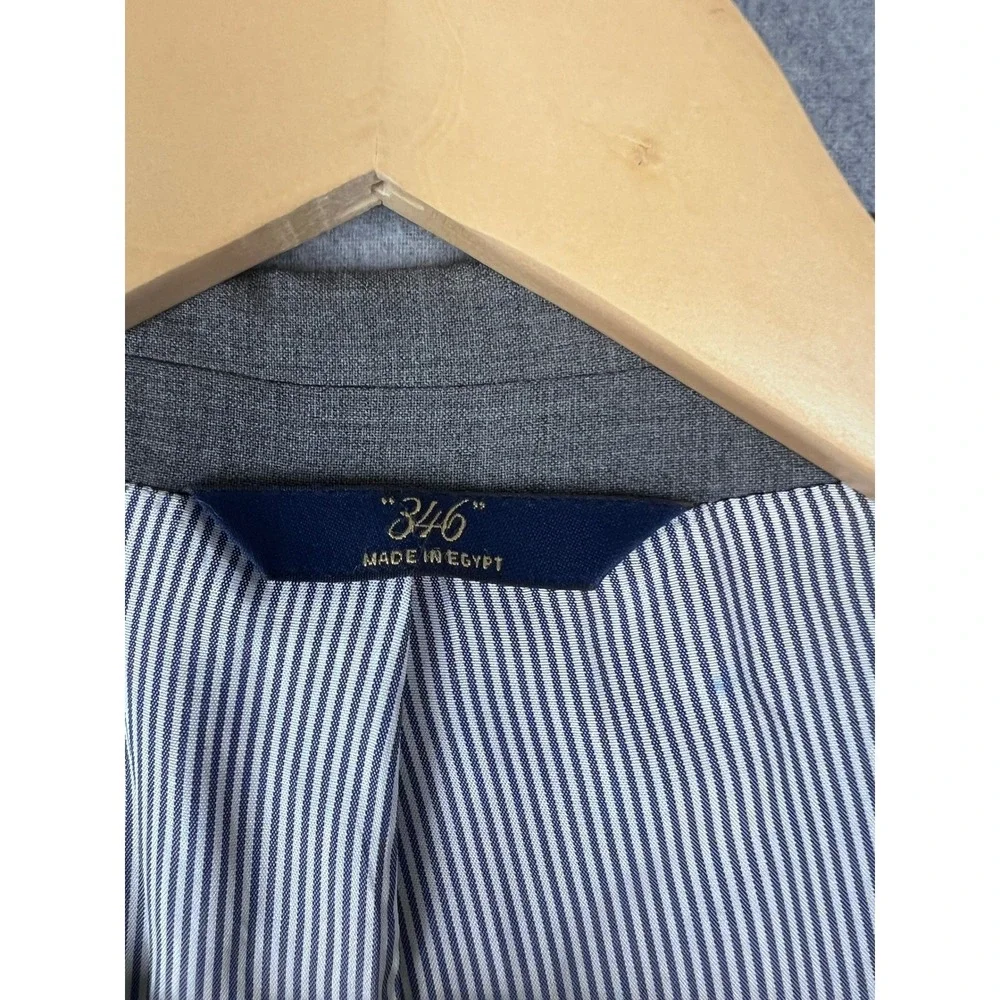 Brooks Brothers 346 Explorer Fitzgerald Fit‎ Grey Wool Blend Suit Jacket 46L